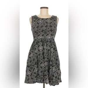 Mata Traders Blue Embroidered Circle Floral Boho Print Fit &‎ Flare Dress Size M